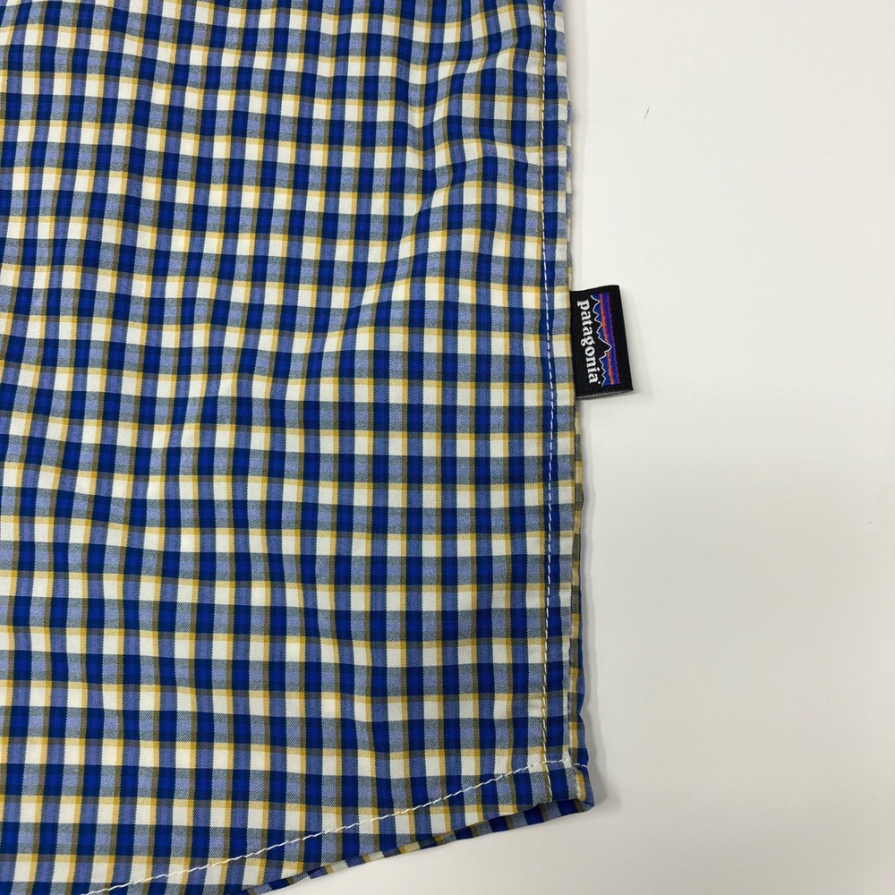 Patagonia Men's M Lightweight A/C Shirt Plaid Button Up Short Sleeve Hiking - Picture 9 of 9